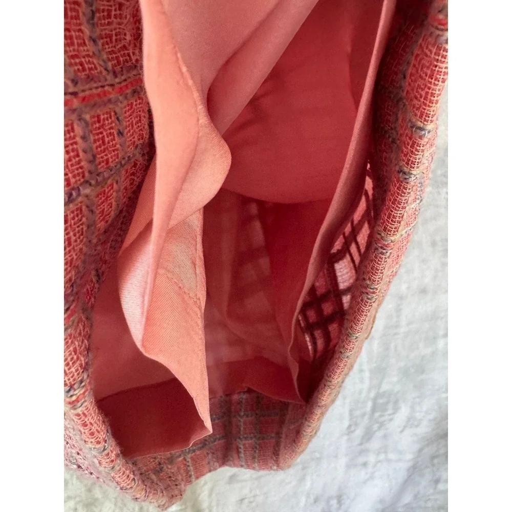 Chanel RUNWAY 04P Pink Tweed Silk Wool Blend Sleeveless Dress FR36 US4 Deadstock